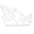 thumbnail image 1 of Luz de cadena de Navidad que  para el jardín del festival de la ventana de Navidad 40cmx26cm Yotijar  Figura de luz de muñeco de nieve, 1 of 7