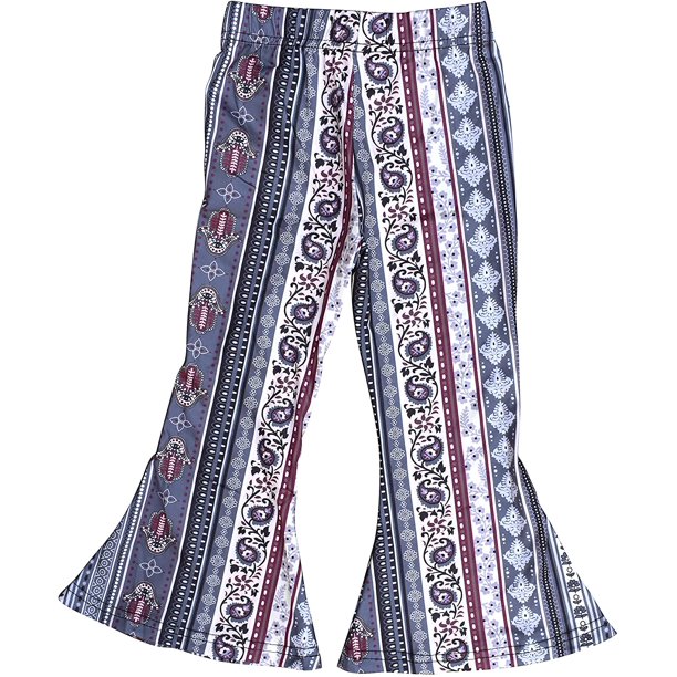 Daisy Del Sol Little Girls Boho Bell Bottom Stretch Legging Flared Soft ...