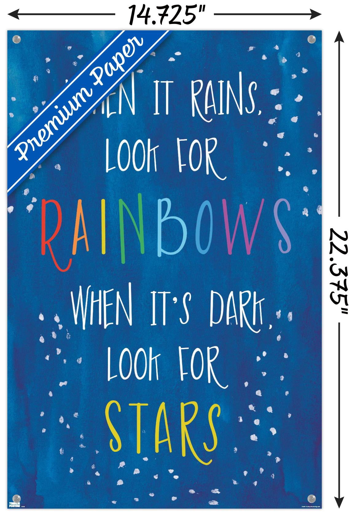 Erin Clark - Rain-Stars Wall Poster with Push Pins, 14.725" x 22.375"