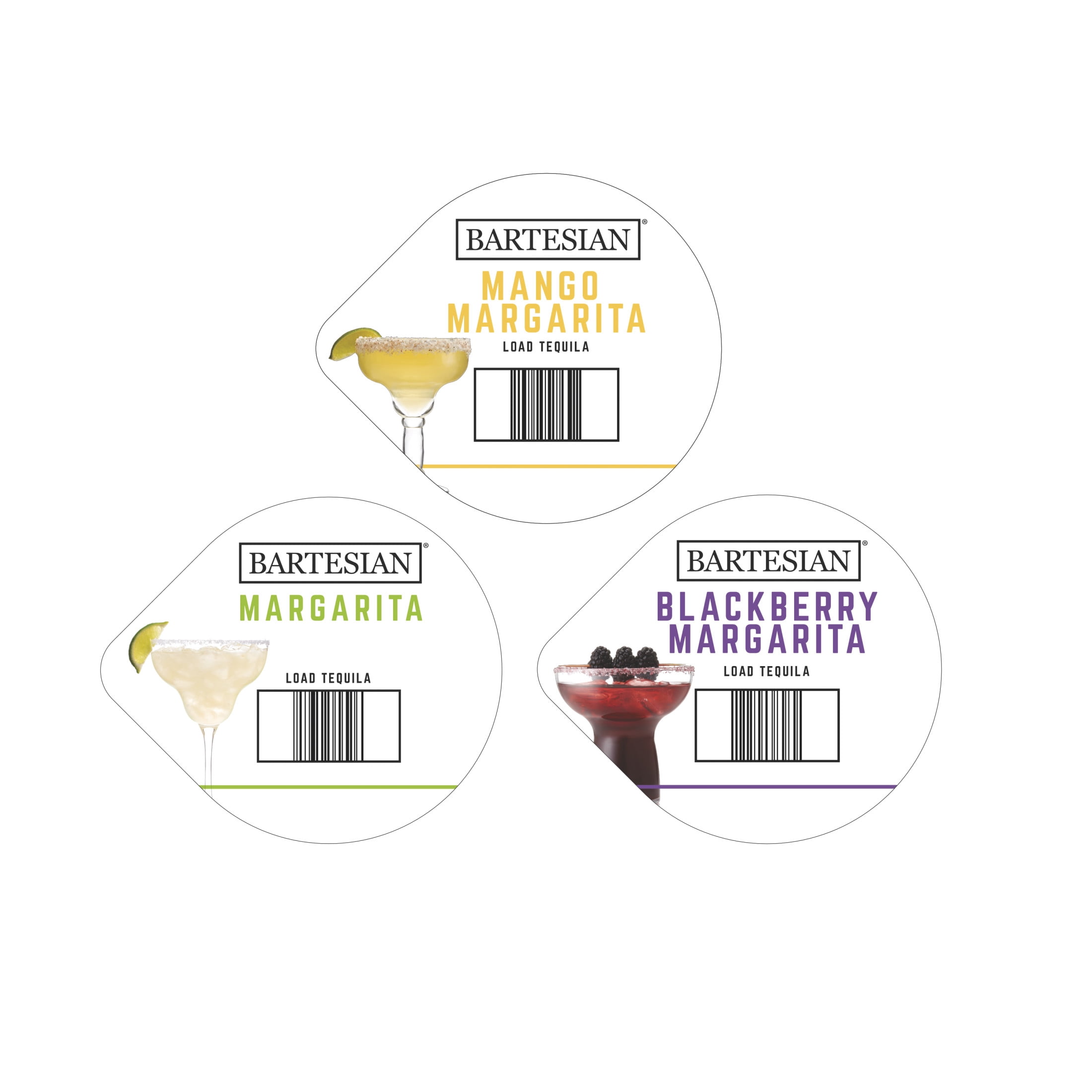Bartesian Cocktail Mixer Capsules, Margarita Lovers Collection, 6 Pack