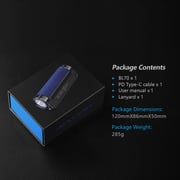 IMALENT BL70 EDC Flashlight 6000 Lumens Cree XHP70 HI LED Type-C Rechargeable Dual Light Source for Camping and Work Lights.