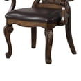 thumbnail image 4 of Leova Armchair Set of 2-Ornate Corbels-Dark Brown Wood-Faux Leather, 4 of 6