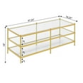 thumbnail image 4 of Convenience Concepts Royal Crest 3 Tier Glass Coffee Table, Glass/Gold, 4 of 5