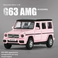 thumbnail image 4 of 1:36 Pink Benz Diecast Alloy Model Car Children Lighting and Music Simulation Car Collection Model Presents A Girl Toy Gift, 4 of 9