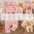 thumbnail image 2 of Linfrsh My First Halloween Baby Girl Boy Outfit Cutest Pumpkin In The Patch Jumpsuit Romper Cute Newborn Fall Winter Clothes(Pink,Newborn), 2 of 3