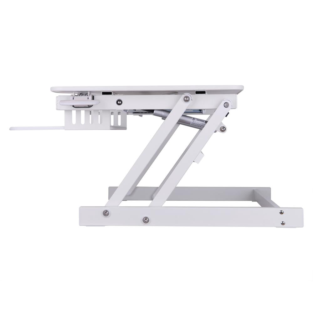 Rocelco Standing Desk Converter 32 Inch Adjustable Height Riser, White