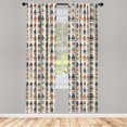 thumbnail image 3 of Ambesonne Robot Curtains, Super Robot, Pair of 28"x84", Multicolor, 3 of 5