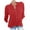 Red, variant on CFLVAEK Cotton Linen Shirts for Women Plus Size Henley V Neck Shirt with Pockets Casual Summer 3/4 Sleeve Blouses Solid Color Going Out Tops Red XXL