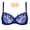 Blue-purple, variant on Women's Sexy Lace Sheer Bra Demi Mesh Balconette See Through Unlined Underwire with Silicone Nipple,Blue-purple,36DD