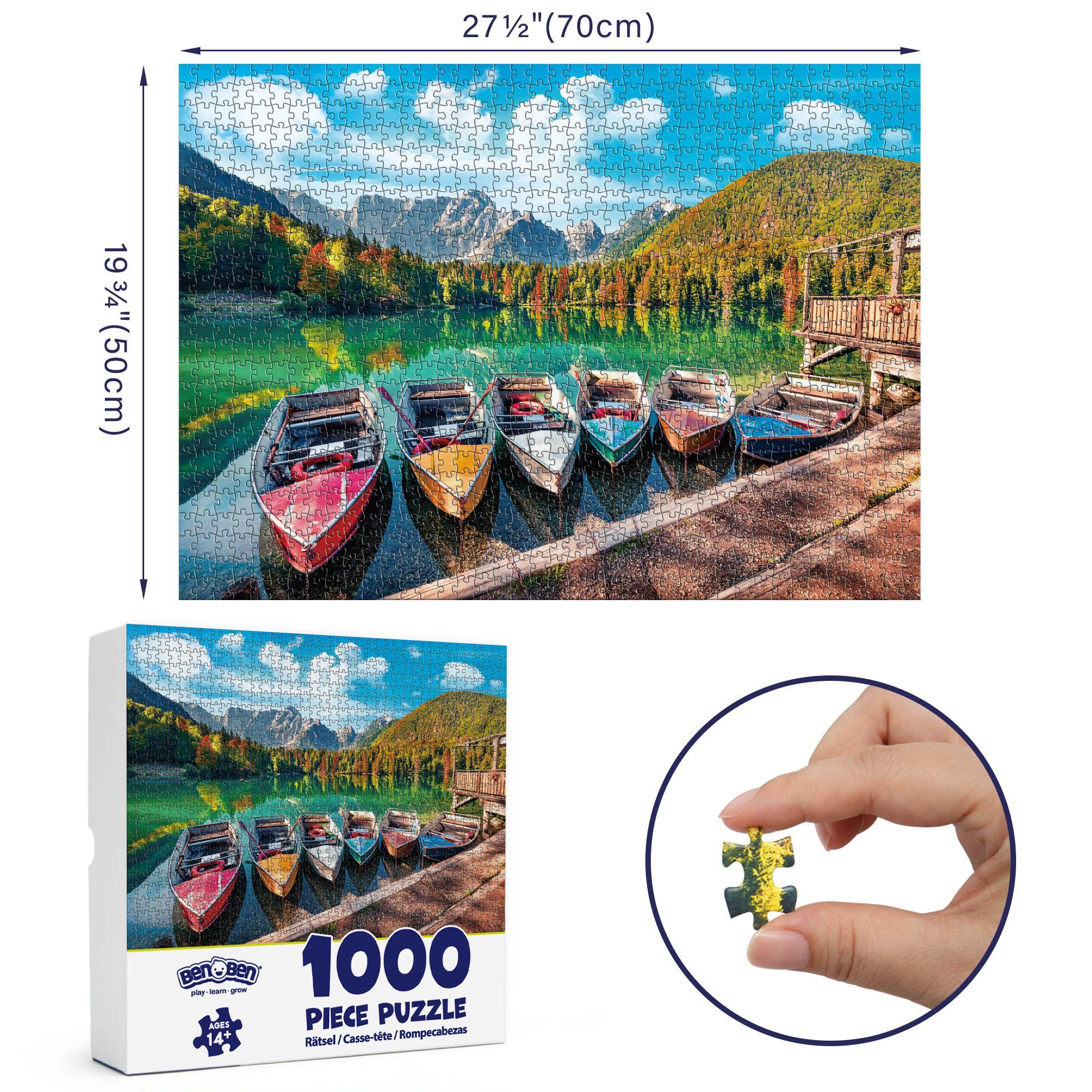 BenBen 1000-Piece Jigsaw Puzzle Lake Landscape photo 2
