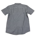 thumbnail image 2 of Club Room Men's Gingham Plaid Short Sleeve Button Down Shirt Navy Blue M B4HP, 2 of 3