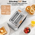 thumbnail image 6 of 2 Slice Toaster with Dust Cover, Smart Touchscreen Toaster with Countdown Timer, Extra-Wide 1.57" Slots for Bagels & Thick Bread, 6 Browning Levels, Defrost & Reheat, Stainless Steel, 6 of 11