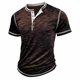 thumbnail image 3 of pstuiky Camisas casuales de manga corta para hombre, Camisa de manga corta con cuello redondo y botones de color liso para hombre camisetas de hombre xxl, 3 of 8