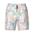 thumbnail image 4 of Lsque Mens Swim Trunks Colorful Butterfly Pattern - Bathing Suit Compression Liner - Beach Swim Shorts Swimwear - (S-3XL) - Stretch Quick Dry -Large, 4 of 9