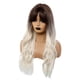 thumbnail image 3 of Fiudx Ofertas relámpago del día Capucha de fibra química con pelo largo realista y forma de cola gris ahumada en degradado, 3 of 7