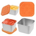 thumbnail image 1 of Ynlkorvg Tableware Snack Box Leakproof Small Food Containers With Silicone Lids Stackable Snack Pots For Kids Stainless Snack Containers Lunch Box For Kids School, 1 of 8