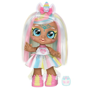 Kindi Kids Dress Up Magic Marsha Mello Unicorn Toddler Doll with Face Paint Reveal, Ages 3+