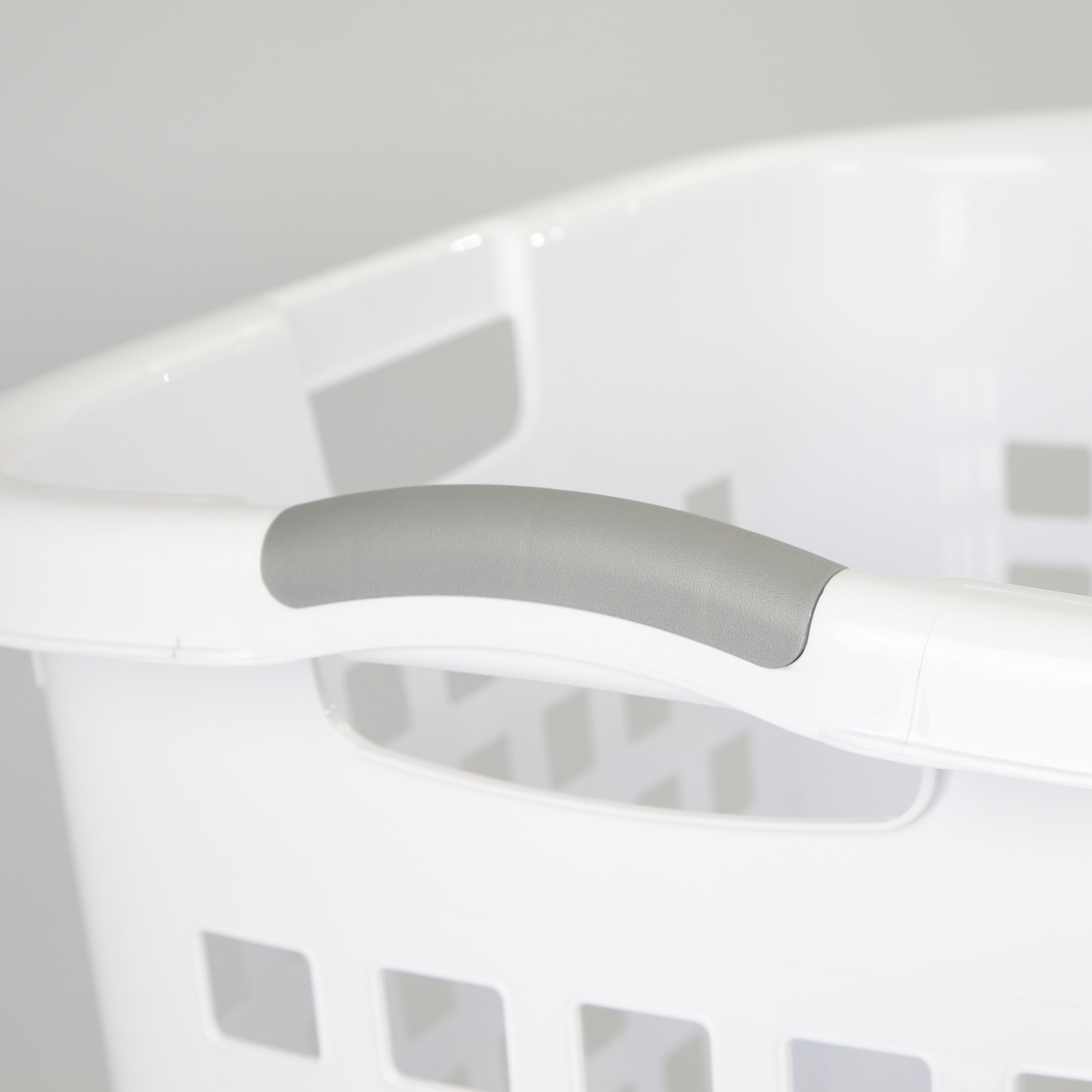 Sterilite Ultra™ Easy Carry Plastic Laundry Hamper w/ Sturdy Rim and Handles, White