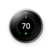 Google Nest Learning Thermostat, 3e génération, acier inoxydable