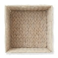 thumbnail image 6 of Casafield 10.5" x 10.5" Water Hyacinth Storage Baskets, Whitewash, Set of 4 Collapsible Cubes, Handwoven Organizer BIns for Bathroom, Bedroom, Laundry, 6 of 7