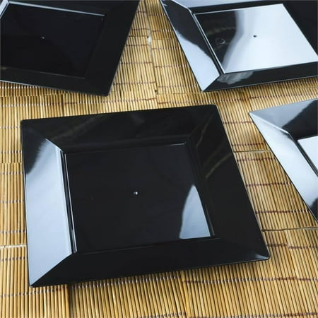 - BalsaCircle 10 pcs Disposable Plastic Square Plates for Wedding Reception Party Buffet Catering Tableware