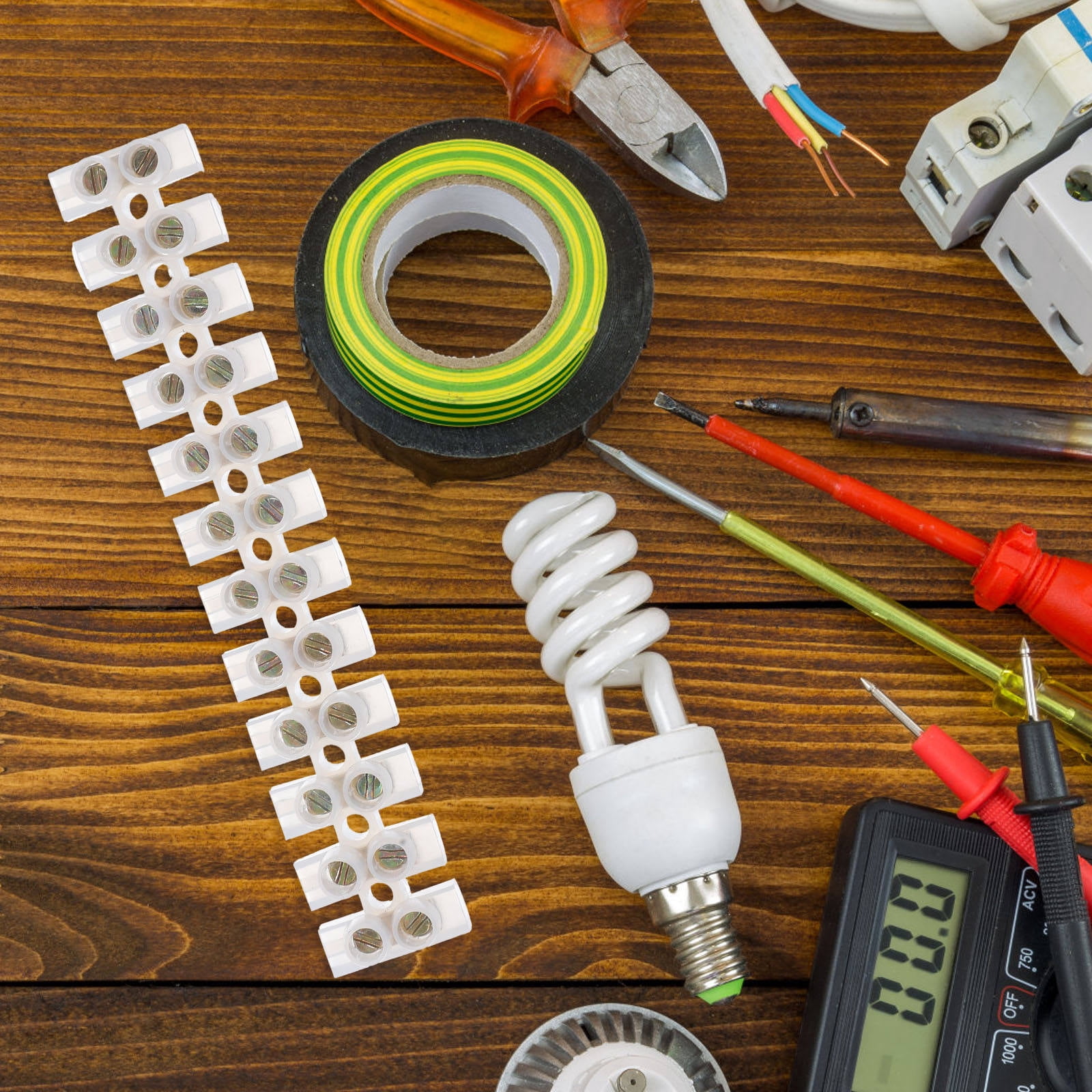 Soimiss 10Pcs Electrical Connector Terminal p White with High Impact Resistance and Fire Rating