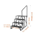 thumbnail image 2 of KFFKFF Camper Stairs, Quadruple Steps, Supports up to 440 LBS, Reinforced Carbon Steel, Includes Handrail, Anti-Slip Treads for Secure Access and Departure, Ideal for RV, Trailer, Camper Usage, 2 of 9