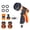 Orange, variant on Heavy Duty 10-Function Hose Nozzle Brass Fittings with Metal Garden Hose 50ft,304 Stainless Steel Garden Hose,Flexible,Leak Puncture Proof Water Hose