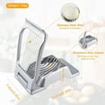 thumbnail image 2 of Egg Slicer for Hard Boiled Eggs, Household Stainless Steel Egg Cooker Cutter for Strawberry Fruit Garnish Slicer (gray), 2 of 7