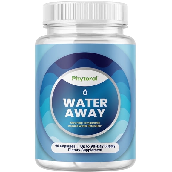 Phytoral Water Away Diuretic Pills Supplement for Bloating Ease - Natural Herbal Pills for Men and Women - 90ct