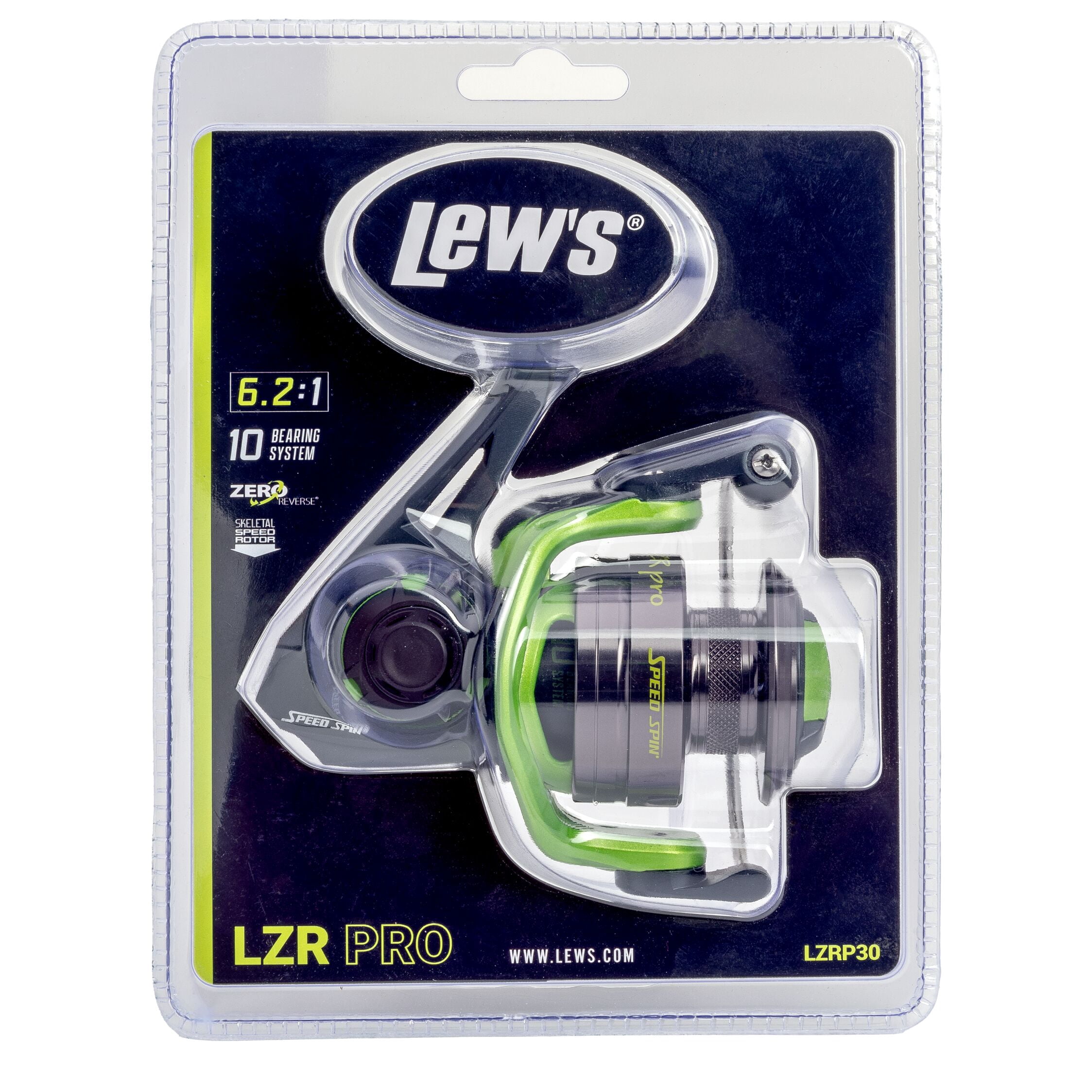 Lew's LZR Pro 30 Spinning Fishing Reel, 9+1 Bearings, 6.2:1 Gear