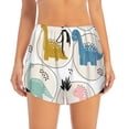 thumbnail image 4 of Lsque Cute Dinosaurs Printed Women's Running Shorts with Liner Pockets,Elastic Quick Dry Workout Athletic Gym Yoga Shorts,Womens High Waist Shorts-Large, 4 of 9