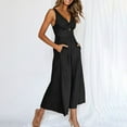 thumbnail image 5 of MSJUHEG Sleeveless Jumpsuits for Women,Swoveralls,Beach Outfits for Women,Petite Jumpsuits for Women,Jumpsuit Spaghetti Strap Jumpsuit Overalls Pockets Summer,Jumpsuit Scrubs for Women Black S, 5 of 6
