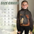 thumbnail image 7 of Chaqlin Starry Horse Print Golf Sweatshirts Gym Sweatshirt with Pocket Yoga Sweatshirts Fishing Sweatshirt Size 9-10, 7 of 7