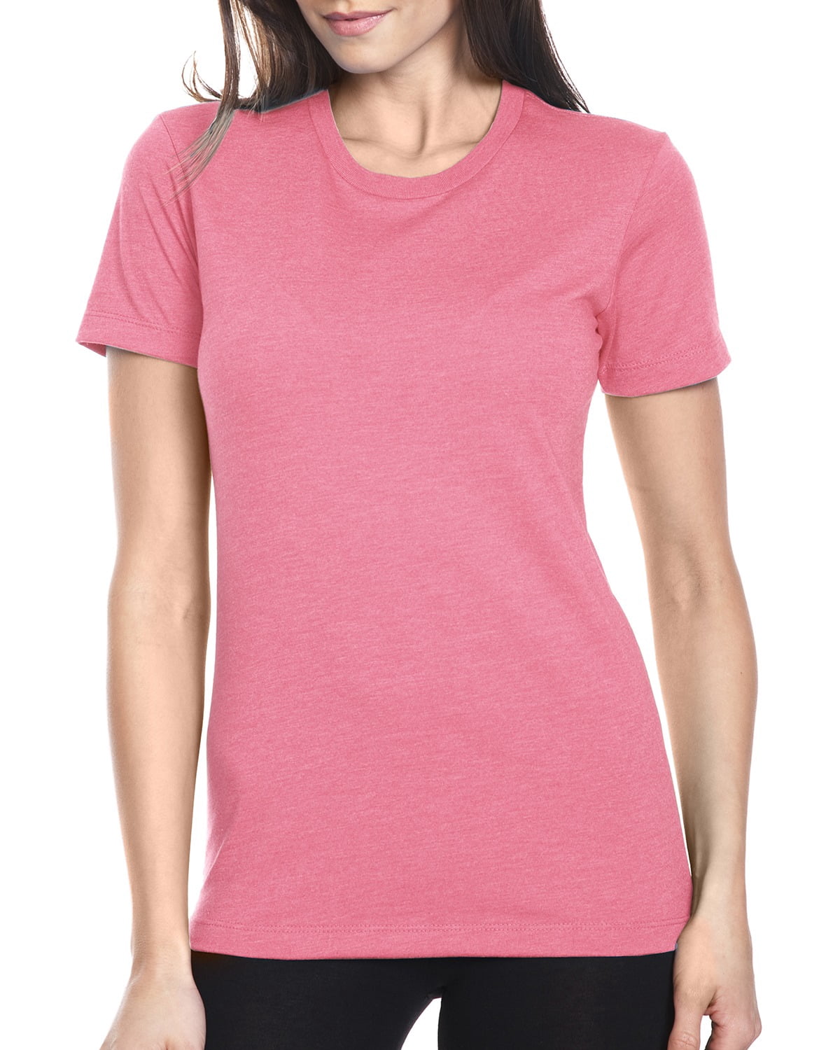 Level Ladies CVC T-Shirt - HOT PINK - S 