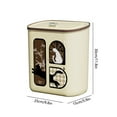 thumbnail image 4 of Hyknon Hanging Trash Can with Lid Collapsible White Small Compost Bin Plastic Cat Garbage Can Durable Odorless Waste Basket for Kitchen Cabinet Door, 4 of 6