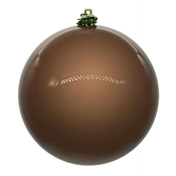 Vickerman N592576DPV 10 in. UV Drill Pearl Ball Ornament, Mocha