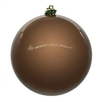 Vickerman N592576DPV 10 in. UV Drill Pearl Ball Ornament, Mocha