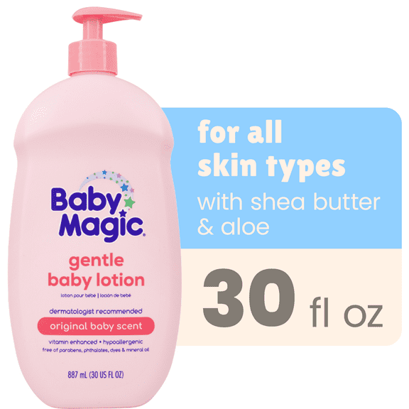 Baby Magic Gentle Baby Lotion, Original Baby Scent, Hypoallergenic, 30 oz.