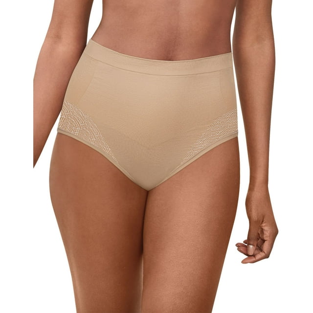 Bali Womens Comfort Revolution Firm Control Brief 2-Pack, M, Light Beige/Nude