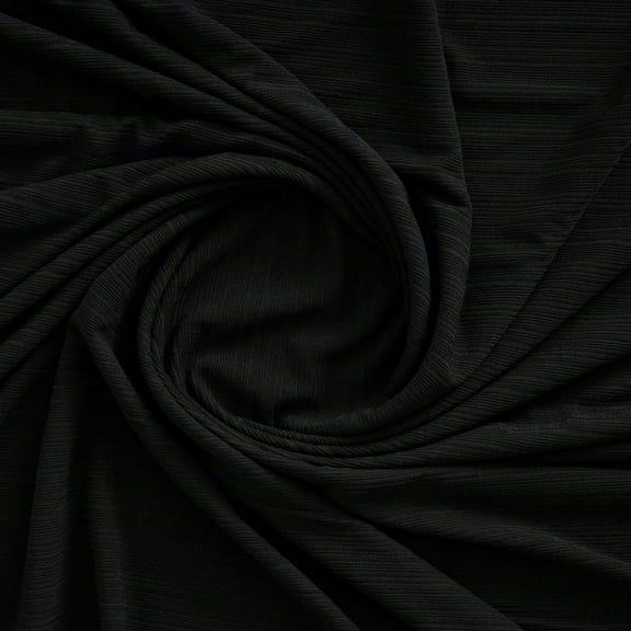 Zelouf Variegated Rib Sweater Knit , Sewing, DIY, Crafts Fabric by the Yard, Black, 3 Yard