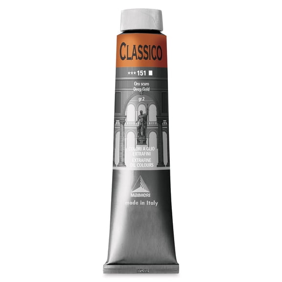 Maimeri Classico Oil Color - Deep Gold, 200 ml tube