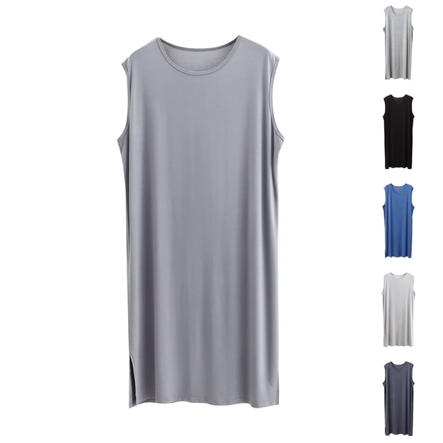 JDQJBZ Men's Lightweight Robe Solid Color Lounge Wear Home Sleepwear Cover