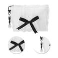 thumbnail image 4 of Unique Bargains 1 Pc Butterfly Pendant Lace Bow Makeup Bag White Polyester, 4 of 6