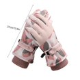 thumbnail image 4 of Guantes de esquí de invierno para mujer: a prueba de viento, impermeables, pantalla táctil, antideslizantes, cierre de gancho y bucle ajustable, adecuados para esquiar, andar en bicicleta, camina, 4 of 5