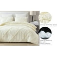 thumbnail image 6 of Chezmoi Collection Contemporary Ruffle Diamond Luxury 3 Piece Bedding Set, Queen, 6 of 8