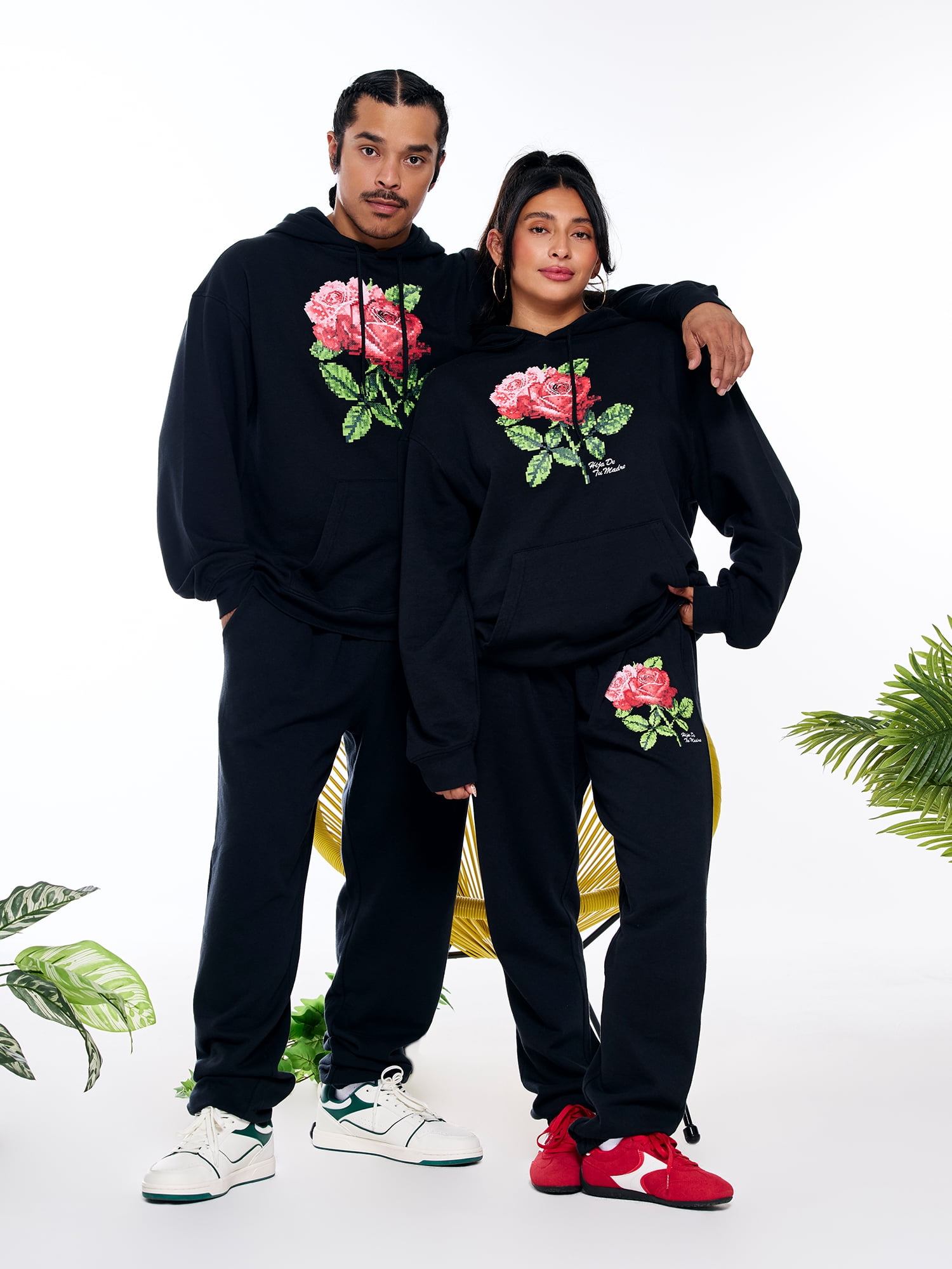 Hija De Tu Madre, Unisex Graphic Hoodie, Roses, Sizes XS-3XL