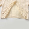 thumbnail image 6 of JOANKDMI Little Girls Pointelle Cardigan Sweaters Scalloped Trim Long Sleeve Button Up Knit Outerwear Coat Lightweight Casual Fall Spring Tops for Dress Wedding School Uniform, 6 of 6