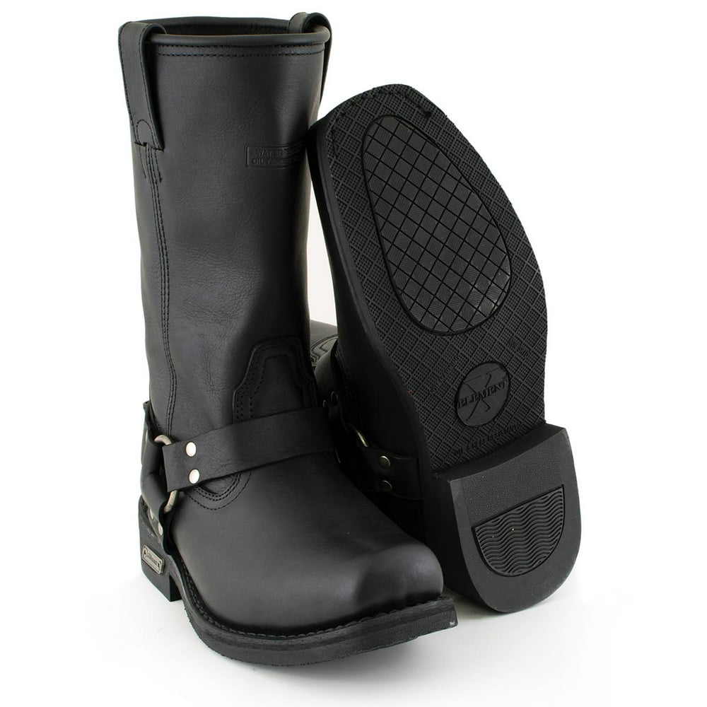black harness boot