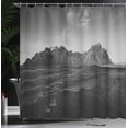 thumbnail image 3 of Ambesonne Mountain Shower Curtain, Mount Vestrahorn Print, 69"Wx75"L, Dark Grey Mauve Taupe, 3 of 4